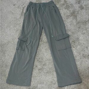Full Tilt Women’s Green/Grey Jogging and Loungewear Pants w/Drawstring &Pockets